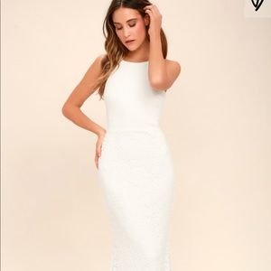 NWT Lulu’s Ivory Lace Maxi Dress